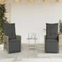 Gartenstühle und Tischchen mit Kissen, 3-teilig, aus grauem PE-Rattan. von , Gartensets - Ref: Foro24-365679, Preis: 287,12 €...