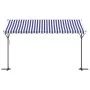 Free-standing awning made of blue and white fabric and steel, 400x300 cm. by , Umbrellas - Ref: Foro24-368932, Price: 279,24 ...