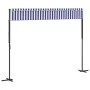Free-standing awning made of blue and white fabric and steel, 400x300 cm. by , Umbrellas - Ref: Foro24-368932, Price: 279,24 ...