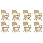 Folding garden chairs 8 pcs acacia wood 54.5x61.5x86.5cm by , Garden chairs - Ref: Foro24-3214227, Price: 339,13 €, Discount: %