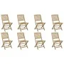 Faltbare Gartenstühle, 8 Stück Massivholz Akazie, 48,5x57x90cm. von , Gartenstühle - Ref: Foro24-3214233, Preis: 352,47 €, Ra...