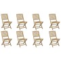 Faltbare Gartenstühle, 8 Stück Massivholz Akazie, 48,5x57x90cm. von , Gartenstühle - Ref: Foro24-3214233, Preis: 378,44 €, Ra...