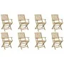 Faltbare Gartenstühle, 8 Stück Massivholz Akazie, 54,5x58x90cm. von , Gartenstühle - Ref: Foro24-3214231, Preis: 384,39 €, Ra...