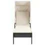 2 synthetic rattan sun loungers with canopy and table in black. by , Loungers - Ref: Foro24-3261569, Price: 389,15 €, Discoun...