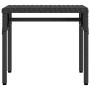 2 synthetic rattan sun loungers with canopy and table in black. by , Loungers - Ref: Foro24-3261569, Price: 367,88 €, Discoun...