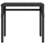 2 synthetic rattan sun loungers with canopy and table in black. by , Loungers - Ref: Foro24-3261569, Price: 389,15 €, Discoun...