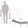 2 synthetic rattan sun loungers with canopy and table in black. by , Loungers - Ref: Foro24-3261569, Price: 389,15 €, Discoun...
