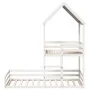 Cama con techo madera maciza de pino blanco 90x200 cm de , Camas y somieres - Ref: Foro24-3282391, Precio: 366,97 €, Descuent...