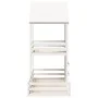 Cama con techo madera maciza de pino blanco 90x200 cm de , Camas y somieres - Ref: Foro24-3282391, Precio: 366,97 €, Descuent...