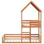 Cama con techo madera maciza pino marrón 90x190 cm de , Camas y somieres - Ref: Foro24-3282398, Precio: 277,26 €, Descuento: %