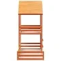 Cama con techo madera maciza pino marrón 90x190 cm de , Camas y somieres - Ref: Foro24-3282398, Precio: 277,26 €, Descuento: %