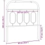 Cabecero de metal negro 80 cm de , Cabeceros y pies de cama - Ref: Foro24-377144, Precio: 32,85 €, Descuento: %