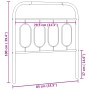 Schwarzes Metallkopfteil, 80 cm. von , Kopf- und Fußteile - Ref: Foro24-377144, Preis: 33,32 €, Rabatt: %