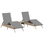 Liegestühle mit Tisch, 2 Stück, aus synthetischem Rattan in Beige. von , Liegen - Ref: Foro24-4002713, Preis: 277,91 €, Rabat...