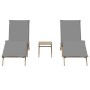 Liegestühle mit Tisch, 2 Stück, aus synthetischem Rattan in Beige. von , Liegen - Ref: Foro24-4002713, Preis: 277,91 €, Rabat...