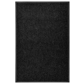 Schwarze waschbare Fußmatte 60x90 cm von vidaXL, Fußmatten - Ref: Foro24-323410, Preis: 43,08 €, Rabatt: %