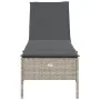 Liegestuhl mit hellem grauem synthetischem Rattan-Kissen. von , Liegen - Ref: Foro24-4002724, Preis: 156,39 €, Rabatt: %