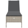 Tumbona con cojín ratán sintético gris claro de , Tumbonas - Ref: Foro24-4002724, Precio: 159,85 €, Descuento: %