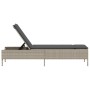 Liegestuhl mit hellem grauem synthetischem Rattan-Kissen. von , Liegen - Ref: Foro24-4002724, Preis: 159,85 €, Rabatt: %