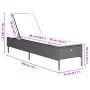 Liegestuhl mit hellem grauem synthetischem Rattan-Kissen. von , Liegen - Ref: Foro24-4002724, Preis: 159,85 €, Rabatt: %