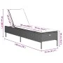 Liegestuhl mit hellem grauem synthetischem Rattan-Kissen. von , Liegen - Ref: Foro24-4002724, Preis: 156,39 €, Rabatt: %
