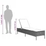 Lounger with light gray synthetic rattan cushion by , Loungers - Ref: Foro24-4002724, Price: 156,39 €, Discount: %