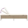 Liegestuhl mit Kissen und Beistelltisch aus synthetischem Rattan in Beige von , Liegen - Ref: Foro24-4002732, Preis: 180,41 €...