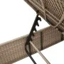 Sun lounger with cushion and synthetic beige rattan table by , Loungers - Ref: Foro24-4002732, Price: 172,21 €, Discount: %