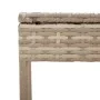 Sun lounger with cushion and synthetic beige rattan table by , Loungers - Ref: Foro24-4002732, Price: 172,21 €, Discount: %