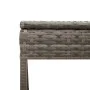 Lounger with gray synthetic rattan cushion and table by , Loungers - Ref: Foro24-4002730, Price: 159,72 €, Discount: %