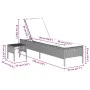 Lounger with gray synthetic rattan cushion and table by , Loungers - Ref: Foro24-4002730, Price: 159,72 €, Discount: %