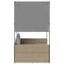 Double sun lounger with roof and beige synthetic rattan curtains by , Loungers - Ref: Foro24-4002758, Price: 229,68 €, Discou...