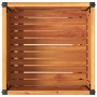 Planter with solid acacia wood shelf and steel 45x45x80 cm by , Pots and planters - Ref: Foro24-367616, Price: 90,15 €, Disco...