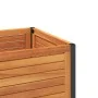 Planter with solid acacia wood shelf and steel 45x45x80 cm by , Pots and planters - Ref: Foro24-367616, Price: 88,56 €, Disco...