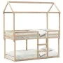 Bunk bed with solid pine wood roof 90x190 cm by , Beds and slatted bases - Ref: Foro24-3282127, Price: 239,07 €, Discount: %