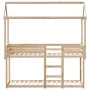 Bunk bed with solid pine wood roof 90x190 cm by , Beds and slatted bases - Ref: Foro24-3282127, Price: 239,07 €, Discount: %