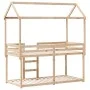 Bunk bed with solid pine wood roof 90x190 cm by , Beds and slatted bases - Ref: Foro24-3282127, Price: 239,07 €, Discount: %
