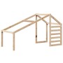 Litera con techo madera maciza de pino 90x200 cm de , Camas y somieres - Ref: Foro24-3281970, Precio: 230,06 €, Descuento: %