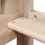 Litera con techo madera maciza de pino 90x200 cm de , Camas y somieres - Ref: Foro24-3281970, Precio: 230,41 €, Descuento: %