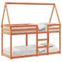 Etagenbett mit massivem Dach aus brauner Kiefer 80x200 cm. von , Betten und Lattenroste - Ref: Foro24-3282083, Preis: 183,45 ...