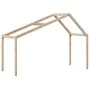 Bunk bed with solid pine wood roof 80x200 cm by , Beds and slatted bases - Ref: Foro24-3282041, Price: 196,33 €, Discount: %