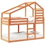 Bett mit massivem Kiefernholzdach in Braun 90x190 cm von , Betten und Lattenroste - Ref: Foro24-3281966, Preis: 229,73 €, Rab...