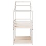 Cama litera con techo madera maciza de pino blanco 90x190 cm de , Camas y somieres - Ref: Foro24-3282048, Precio: 227,69 €, D...