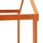 Bunk bed with solid pine wood roof in brown wax, 75x190 cm. by , Beds and slatted bases - Ref: Foro24-3282131, Price: 243,44 ...