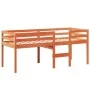 Cama alta con techo madera maciza de pino marrón cera 80x200 cm de , Camas y somieres - Ref: Foro24-3282097, Precio: 184,31 €...