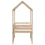 High bed with solid pine wood roof 90x190 cm by , Beds and slatted bases - Ref: Foro24-3282138, Price: 216,26 €, Discount: %