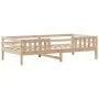 Bed frame with solid pine wood roof 90x200 cm by , Beds and slatted bases - Ref: Foro24-3282159, Price: 186,92 €, Discount: %
