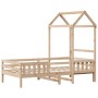Bettgestell mit massivem Kiefernholzdach 90x190 cm von , Betten und Lattenroste - Ref: Foro24-3282165, Preis: 187,22 €, Rabat...