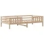 Bed frame with solid pine wood roof structure 90x190 cm by , Beds and slatted bases - Ref: Foro24-3282165, Price: 184,44 €, D...