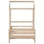Bed frame with solid pine wood roof structure 90x190 cm by , Beds and slatted bases - Ref: Foro24-3282165, Price: 184,44 €, D...